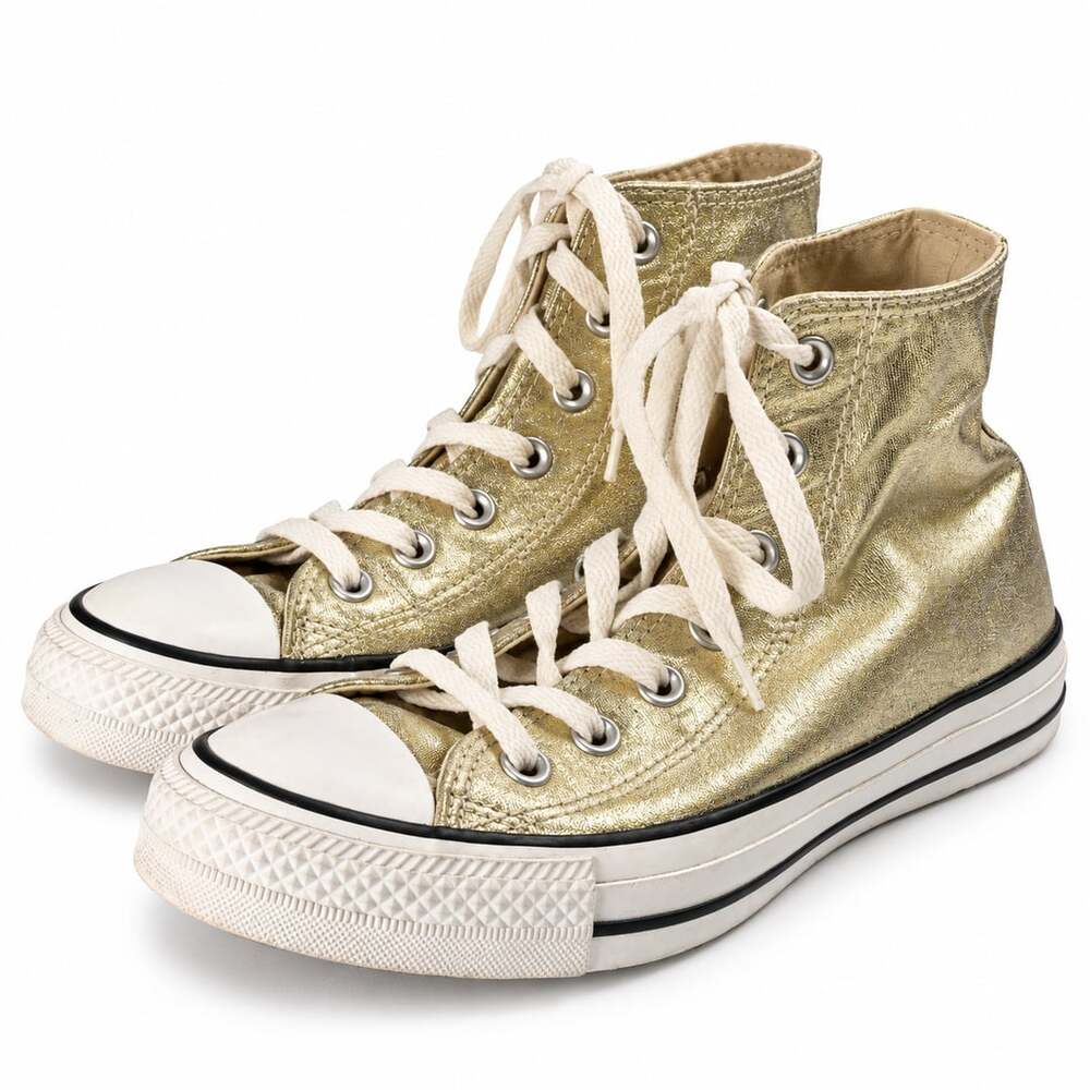 Converse Chuck Taylor All Star Metallic Gold High Top Sneakers Women’s 8, men’s